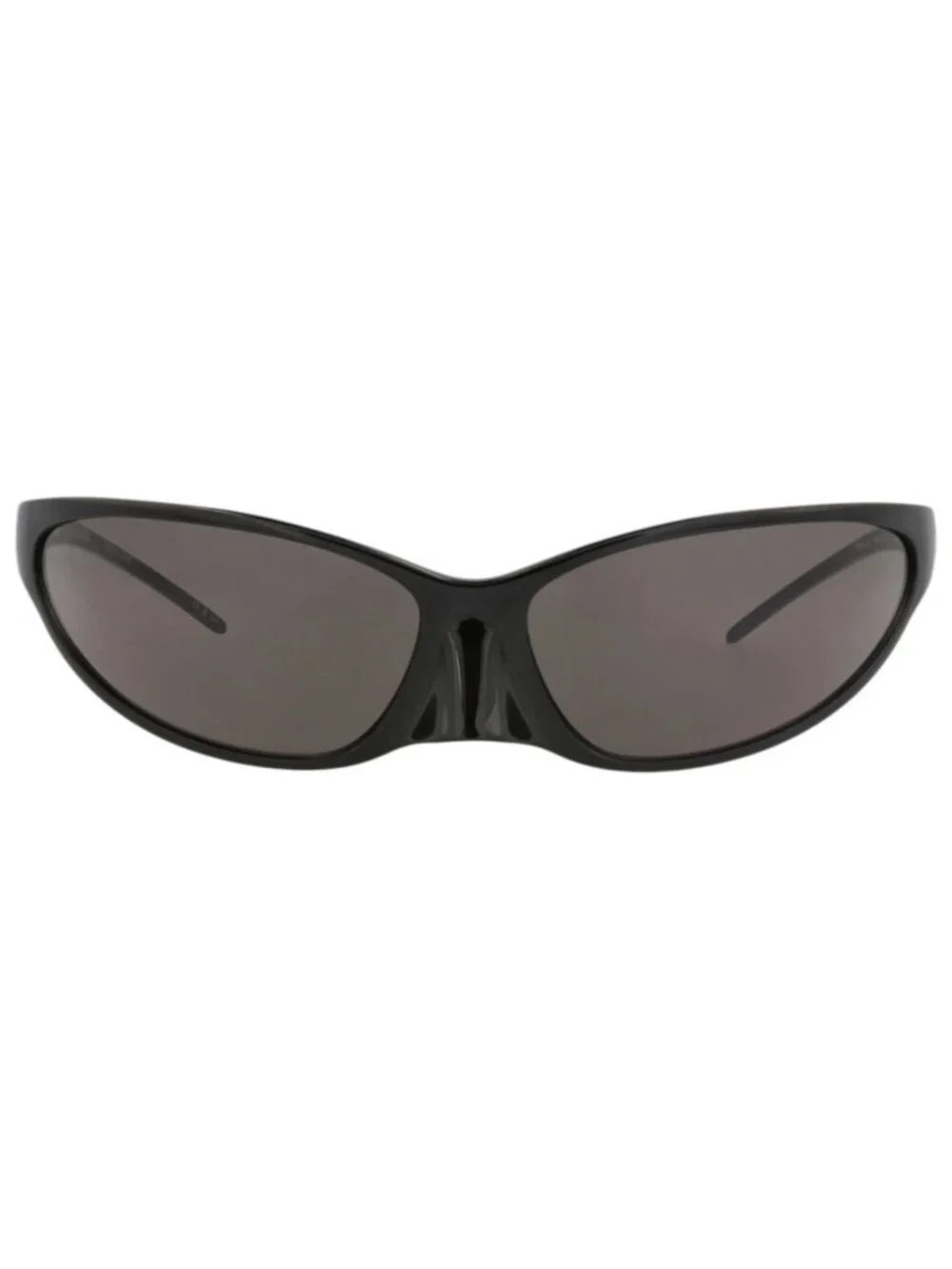 New Balenciaga Women's Sunglasses Shield Wrap Alluminium Frame Unisex Black Grey
